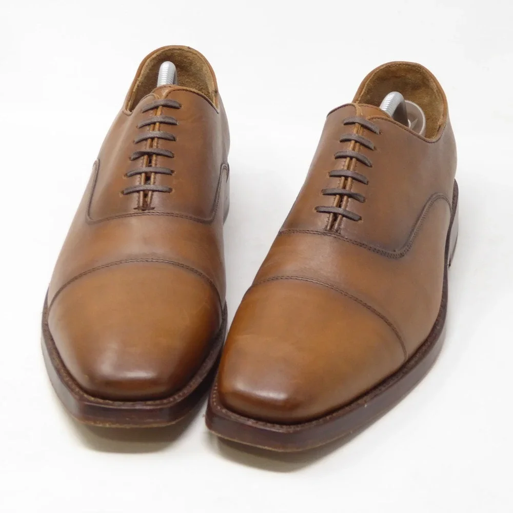 Thursday Mens Executive Oxford Shoes Brown Leather Cap Toe 11